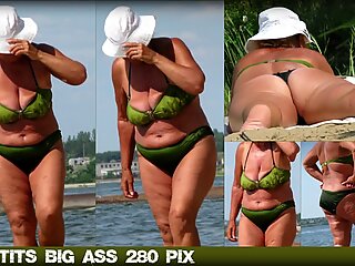 Wanita besar cantik tok ma on the pantai (big pinggul gemuk tits)